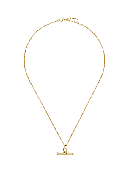 Missoma T-Bar Ridge Necklace - view 2, Gold