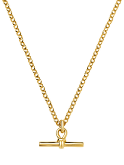 Missoma Chunky T-Bar Pendant Necklace, Gold