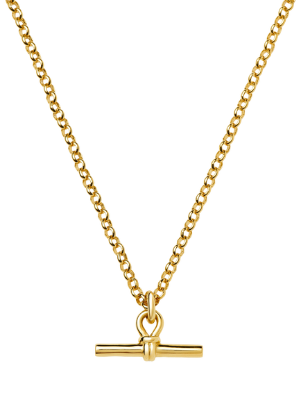 Missoma Chunky T-Bar Pendant Necklace, Gold