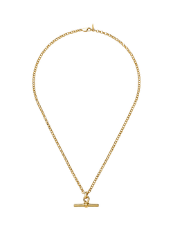Missoma Chunky T-Bar Pendant Necklace - view 2, Gold