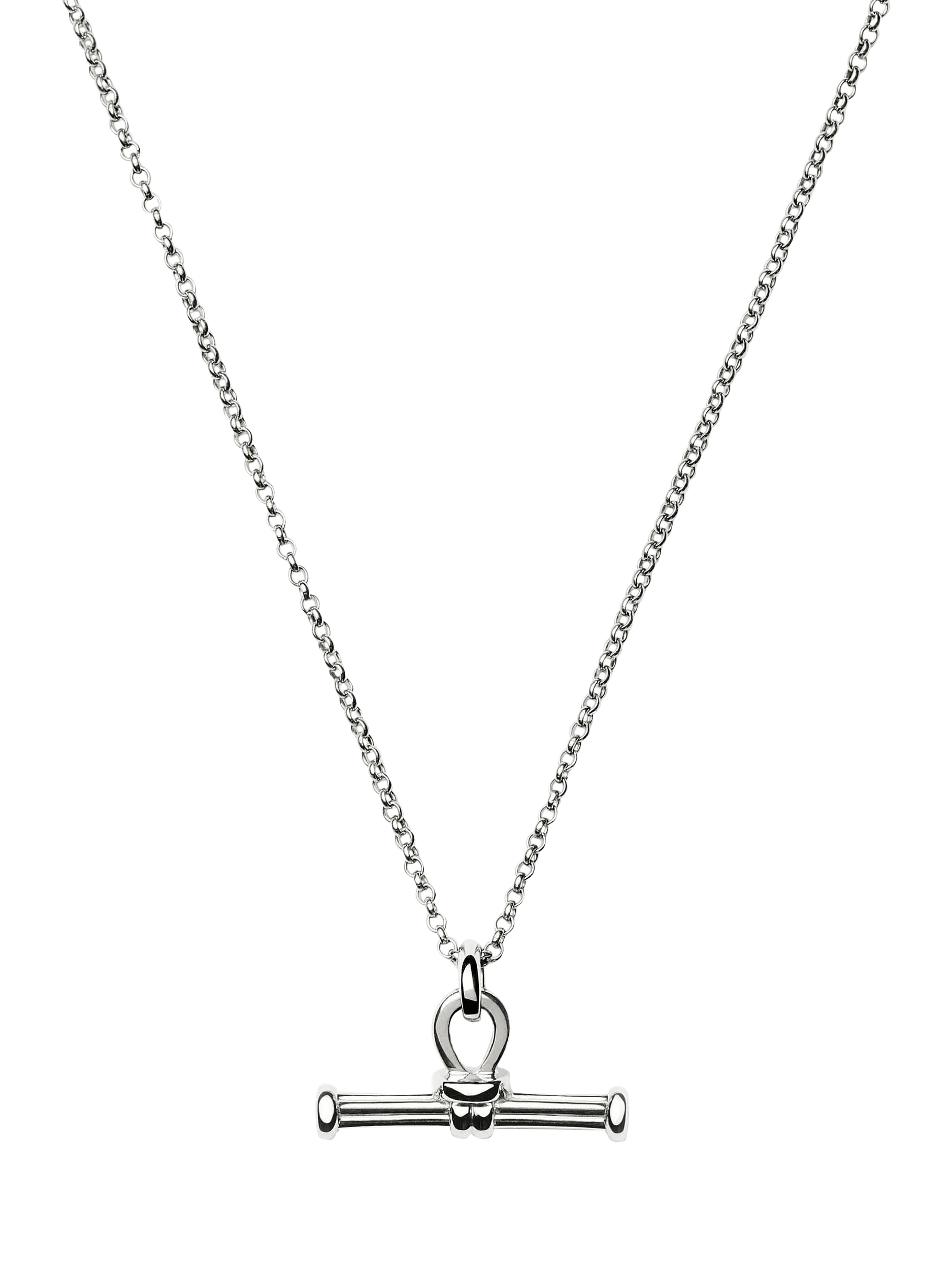 Missoma T-Bar Ridge Necklace, Silver
