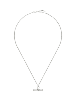 Missoma T-Bar Ridge Necklace - view 2, Silver