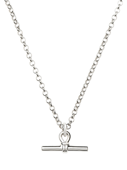 Missoma Chunky T-Bar Pendant Necklace, Silver