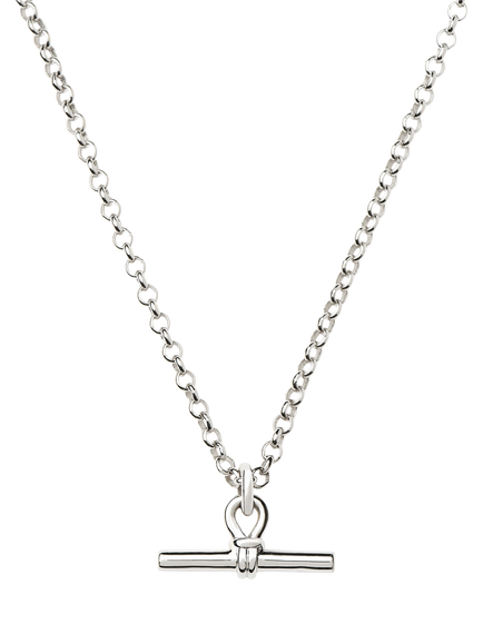 Missoma Chunky T-Bar Pendant Necklace, Silver