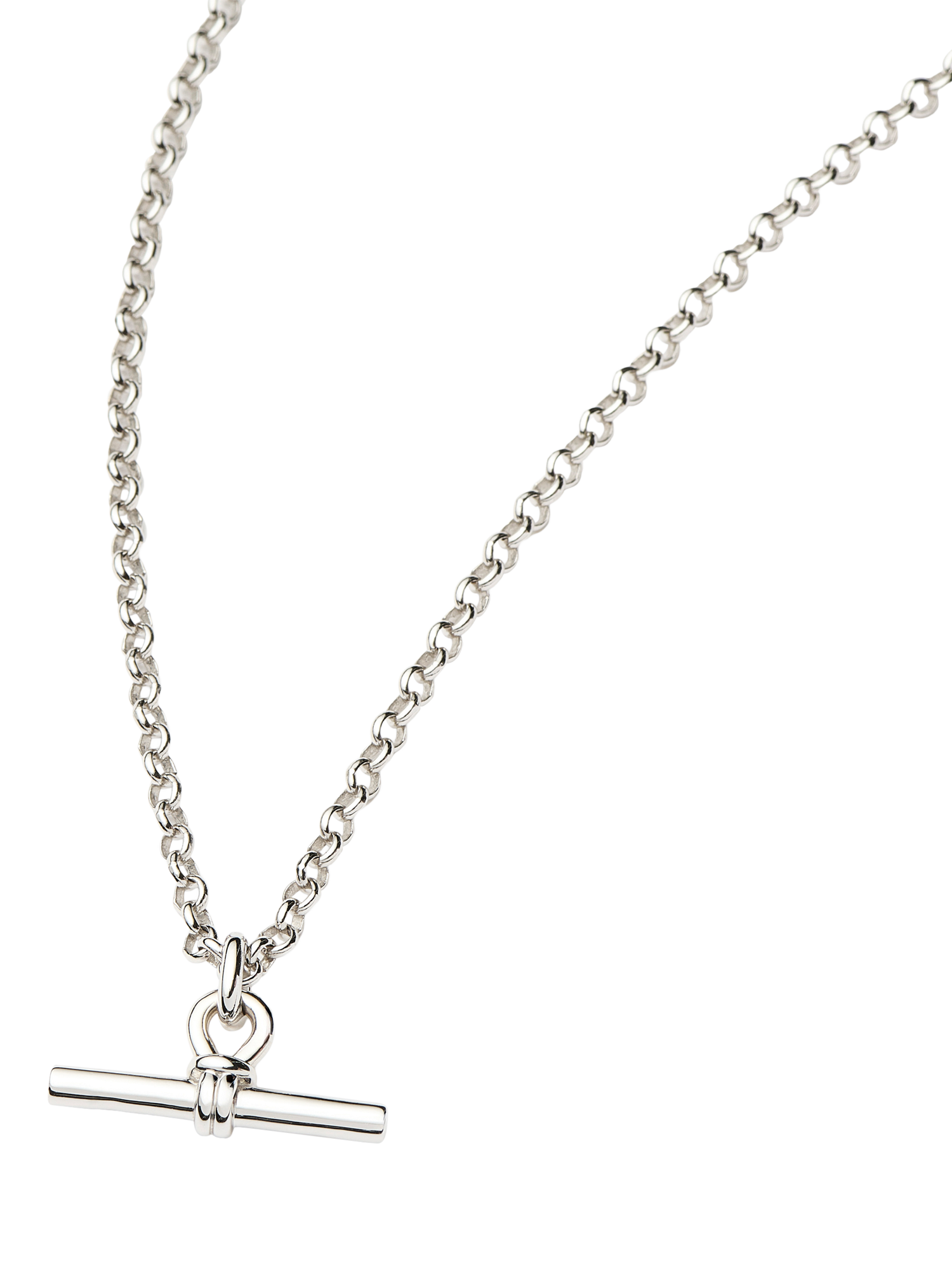 Missoma Chunky T-Bar Pendant Necklace, Silver