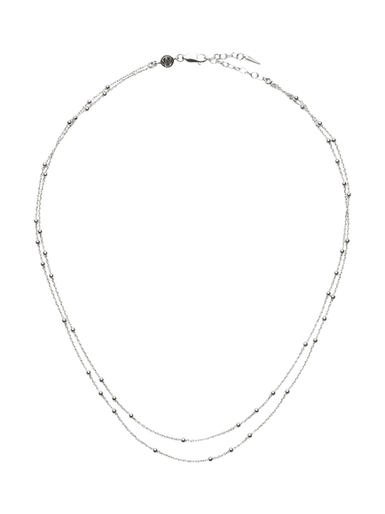 Missoma Double Chain Necklace, Silver