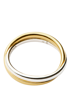 Missoma Cross Over Statement Ring, Gold/Silver - view 2, Gold/Silver
