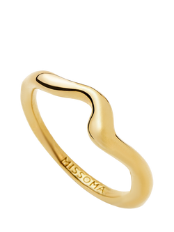 Missoma Molten Wave Stacking Ring, Gold, Gold
