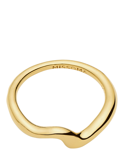 Missoma Molten Wave Stacking Ring, Gold - view 2, Gold