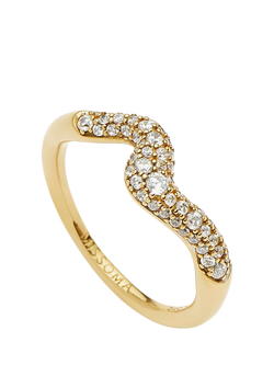 Missoma Molten Pave Crystal Ring, Gold, Gold