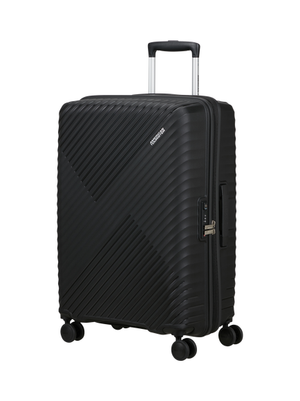 American Tourister Diablast 4-Wheel Medium Suitcase, 91L, Black Code