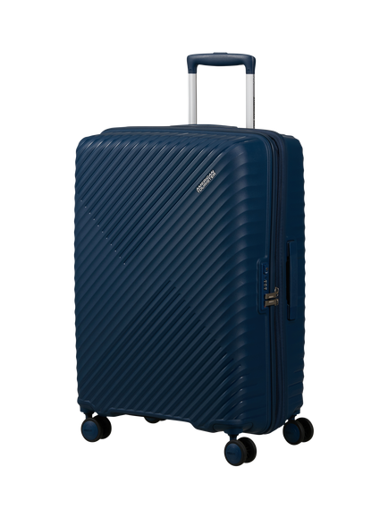 American Tourister Diablast 4-Wheel Medium Suitcase, 91L, Darkwave Blue