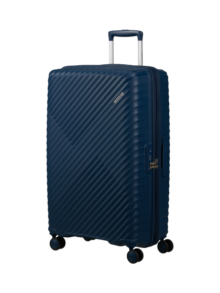 American Tourister Diablast 4-Wheel Large Suitcase, 111L, Darkwave Blue