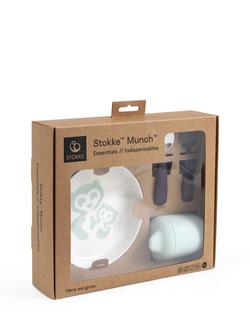 Stokke Munch Essentials Weaning Set, Soft Mint - view 2, Soft Mint