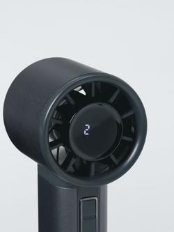 John Lewis High Power Handheld Fan with Aluminium Casing - view 2, Black