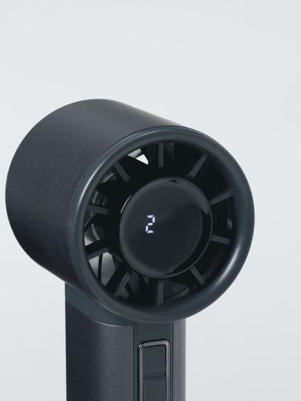 John Lewis High Power Handheld Fan with Aluminium Casing - view 2, Black