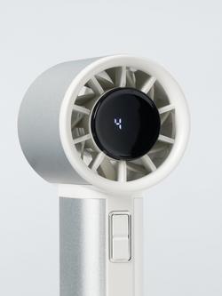 John Lewis High Power Handheld Fan with Aluminium Casing - view 2, Silver