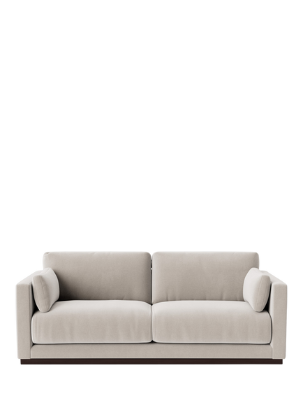 Swoon Alesund Medium 2 Seater Sofa, Crushed Velvet Ecru