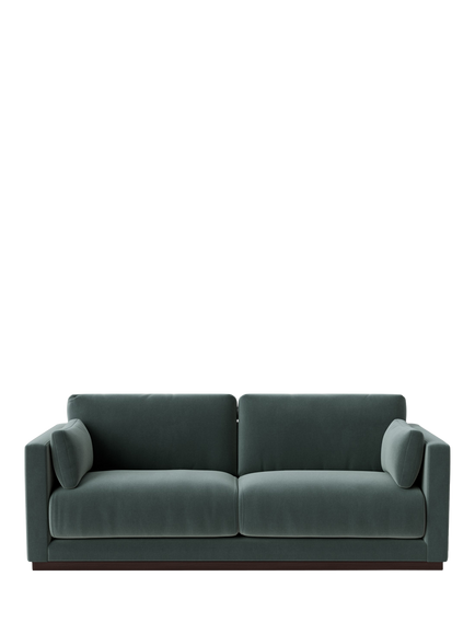 Swoon Alesund Medium 2 Seater Sofa, Crushed Velvet Hydro