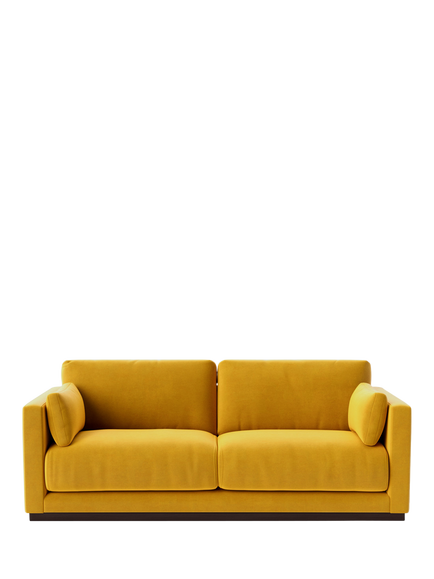 Swoon Alesund Medium 2 Seater Sofa, Easy Velvet Turmeric