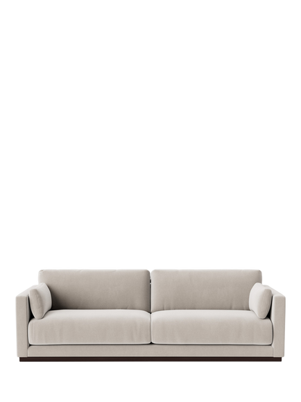 Swoon Alesund Large 3 Seater Sofa, Crushed Velvet Ecru