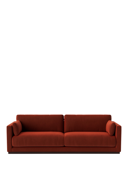 Swoon Alesund Large 3 Seater Sofa, Crushed Velvet Harissa