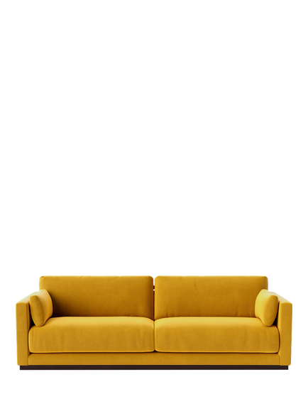 Swoon Alesund Large 3 Seater Sofa, Easy Velvet Turmeric