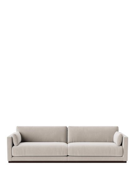 Swoon Alesund Grand 4 Seater Sofa, Crushed Velvet Ecru
