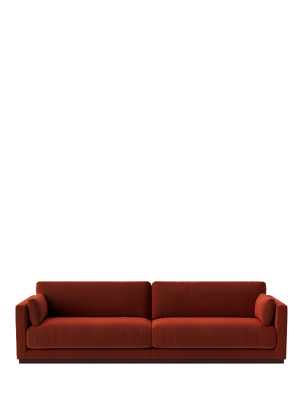 Swoon Alesund Grand 4 Seater Sofa, Crushed Velvet Harissa