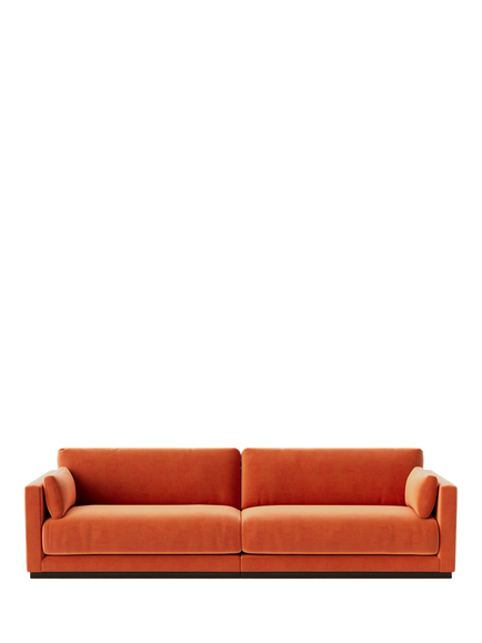 Swoon Alesund Grand 4 Seater Sofa, Easy Velvet Burnt Orange