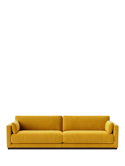 Swoon Alesund Grand 4 Seater Sofa, Easy Velvet Turmeric