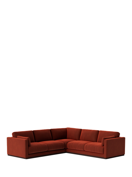 Swoon Alesund 5 Seater Corner Sofa, Crushed Velvet Harissa