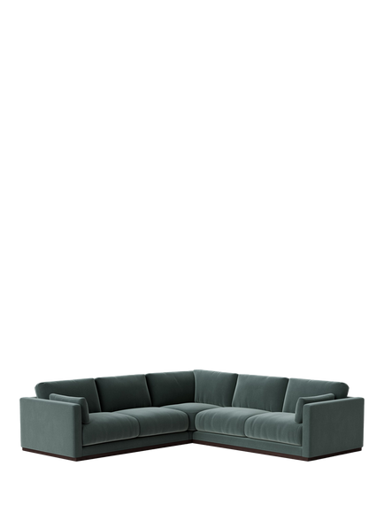 Swoon Alesund 5 Seater Corner Sofa, Crushed Velvet Hydro