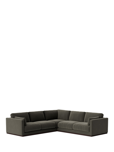 Swoon Alesund 5 Seater Corner Sofa, Crushed Velvet Spruce