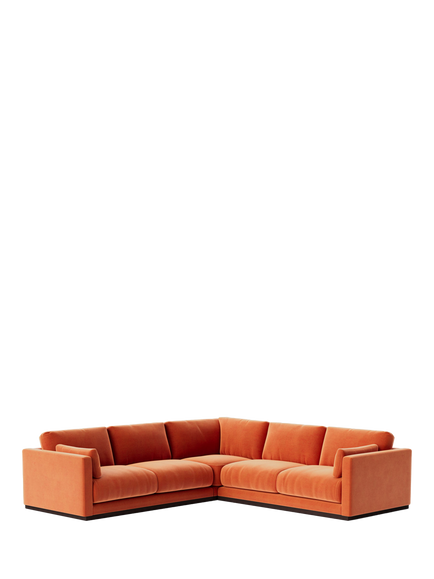 Swoon Alesund 5 Seater Corner Sofa, Easy Velvet Burnt Orange