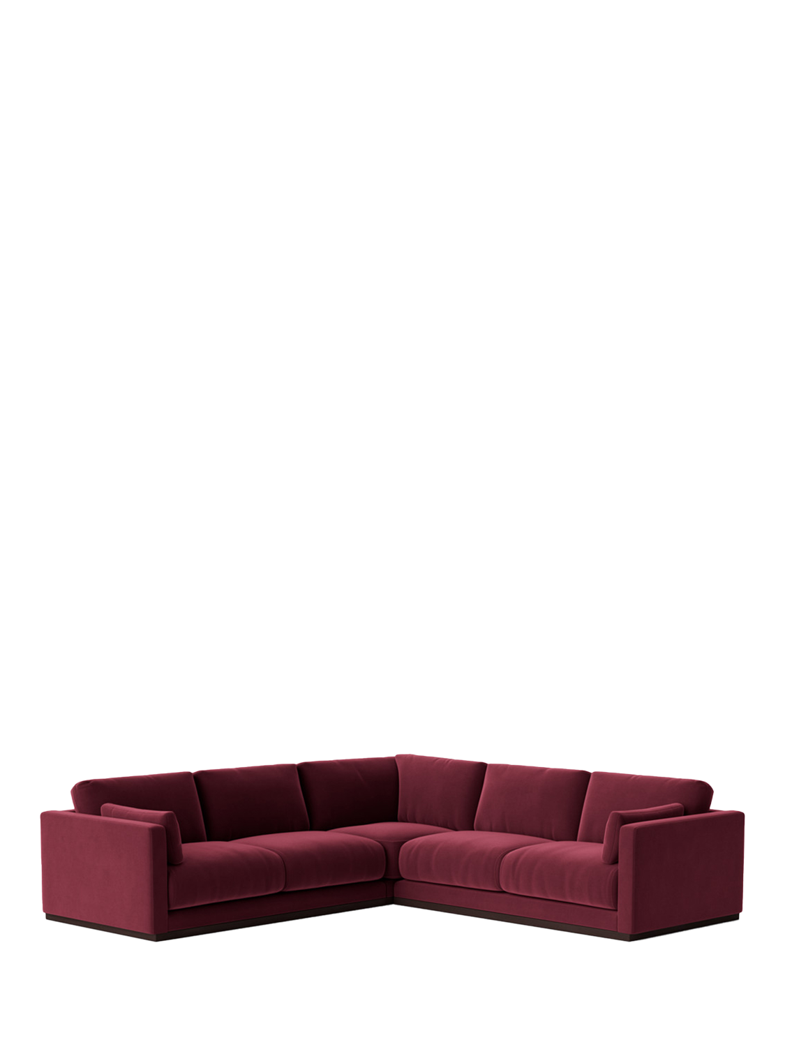 Alesund Range, Swoon Alesund 5 Seater Corner Sofa, Easy Velvet Bordeaux