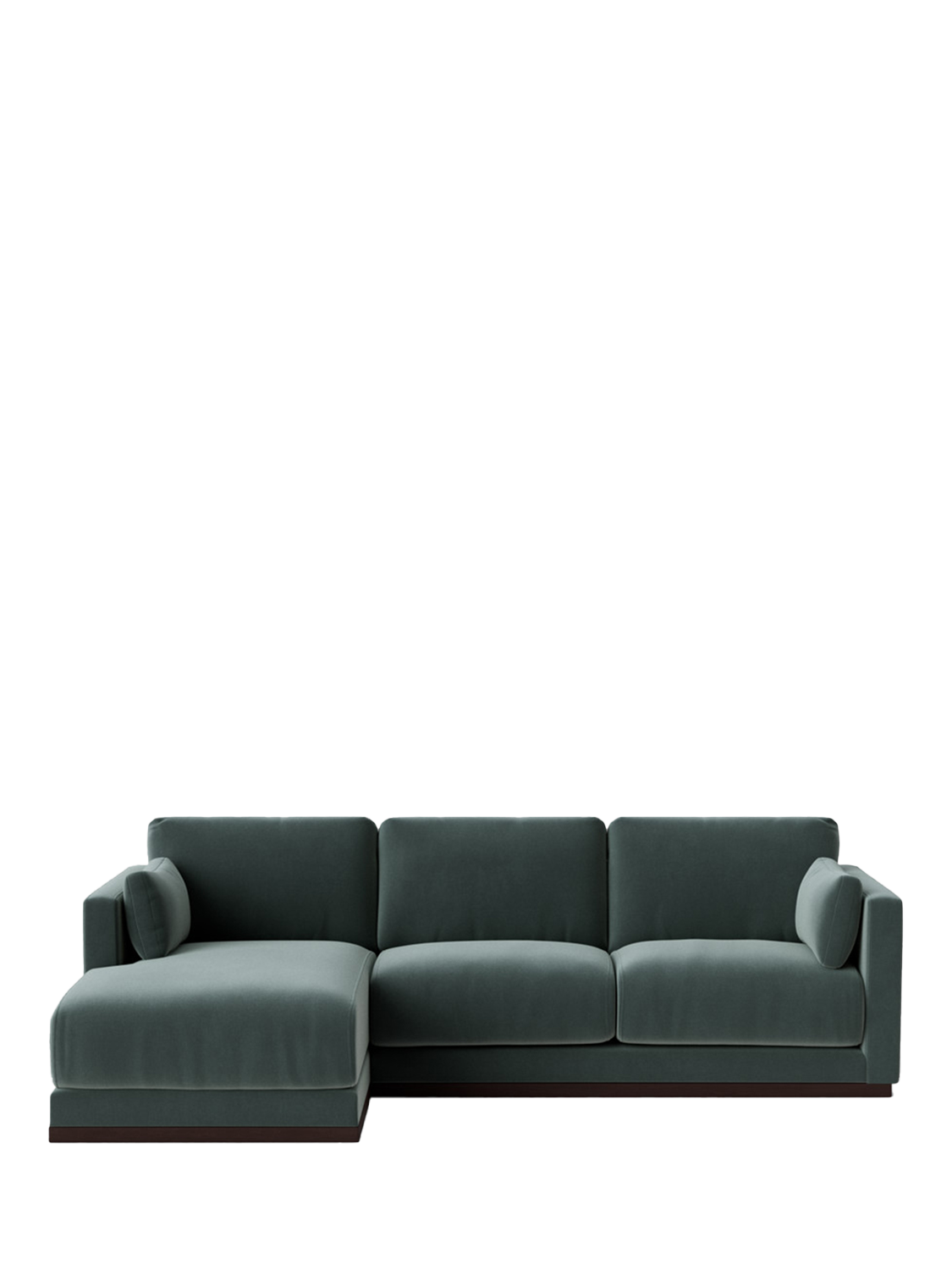 Alesund Range, Swoon Alesund Large 3 Seater LHF Corner End Sofa, Crushed Velvet Hydro