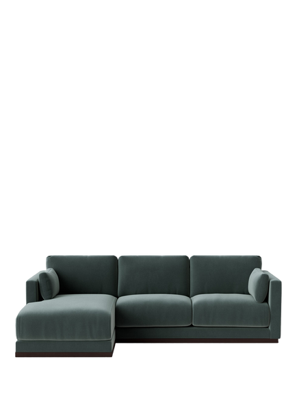 Swoon Alesund Large 3 Seater LHF Corner End Sofa, Crushed Velvet Hydro