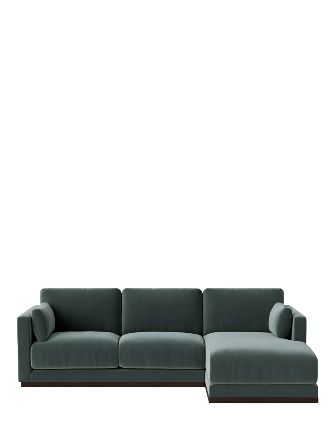 Alesund Range, Swoon Alesund Large 3 Seater RHF Corner End Sofa, Crushed Velvet Hydro
