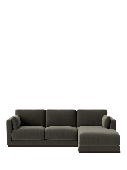 Swoon Alesund Large 3 Seater RHF Corner End Sofa, Crushed Velvet Spruce