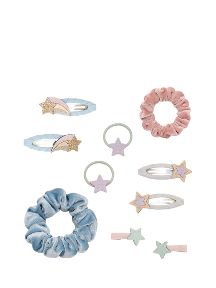 Mimi & Lula Kids' Hair Accessories Pouch, Pack of 10, Pastels - view 2, Pastels