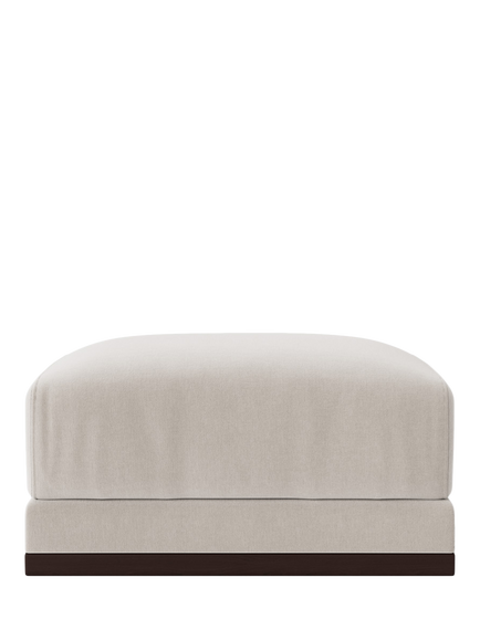 Swoon Alesund Ottoman, Crushed Velvet Ecru
