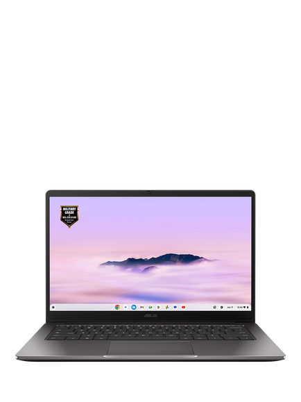 ASUS Chromebook Plus CX14 Laptop, Intel Core 3 Processor, 8GB RAM, 128GB eMMC, 14” Full HD, Grey, Grey