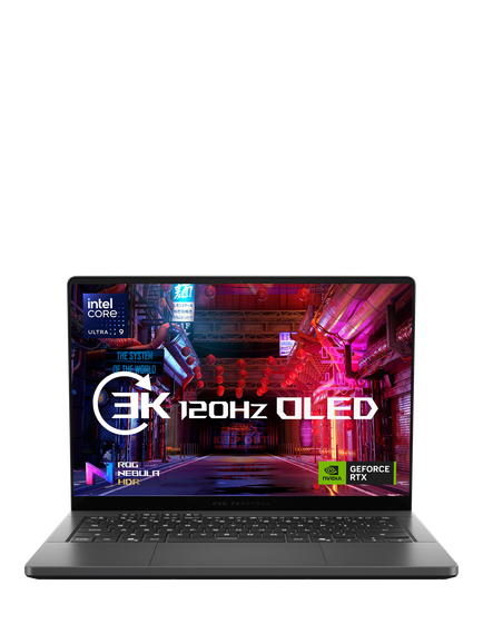 ASUS ROG Zephyrus G14 Gaming Laptop, Intel Core Ultra 9 Processor, 32GB RAM, RTX 5070, 1TB SSD, 14” 3K OLED, Grey, with 2 Months of Xbox Game Pass Premium, Grey, Grey
