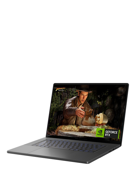 ASUS ROG Zephyrus G16 Gaming Laptop, Intel Core Ultra 9 Processor, 32GB RAM, RTX 5070 Ti, 1TB SSD, 16" 2.5K OLED, Grey, with 2 Months of Xbox Game Pass Premium, Grey - view 2, Grey
