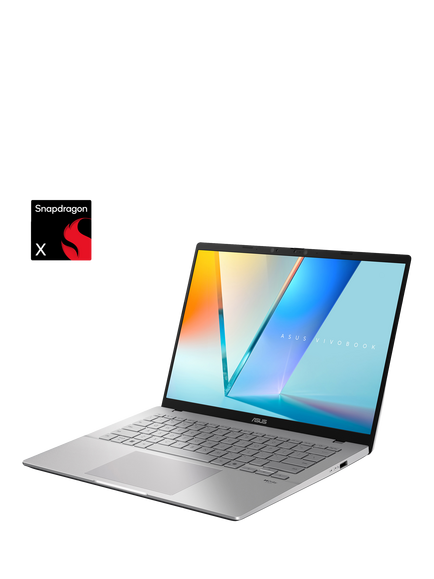 ASUS Vivobook S14 Laptop, Snapdragon X X1 Processor, 16GB RAM, 512GB SSD, 14” WQXGA, Silver - view 2, Silver