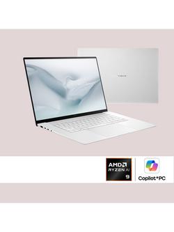 ASUS Zenbook S16 OLED Laptop, AMD Ryzen AI 9 Processor, 32GB RAM, 1TB SSD, 16” 3K OLED Touchscreen, White - view 2, White