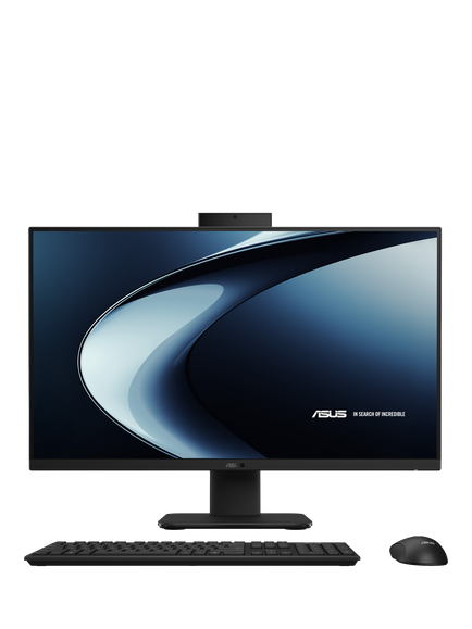 ASUS V400 AiO All-in-One Desktop PC, Intel Core 3 Processor, 8GB RAM, 512GB SSD, 23.8" Full HD, Black, Black