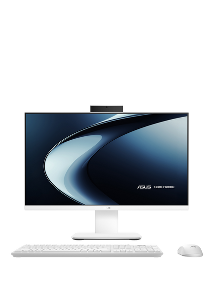 ASUS V400 AiO All-in-One Desktop PC, Intel Core 5 Processor, 16GB RAM, 512GB SSD, 23.8" Full HD, White, White