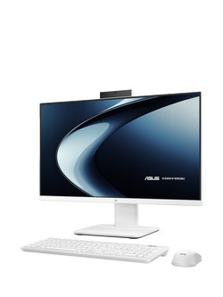 ASUS V400 AiO All-in-One Desktop PC, Intel Core 5 Processor, 16GB RAM, 512GB SSD, 23.8" Full HD, White - view 2, White